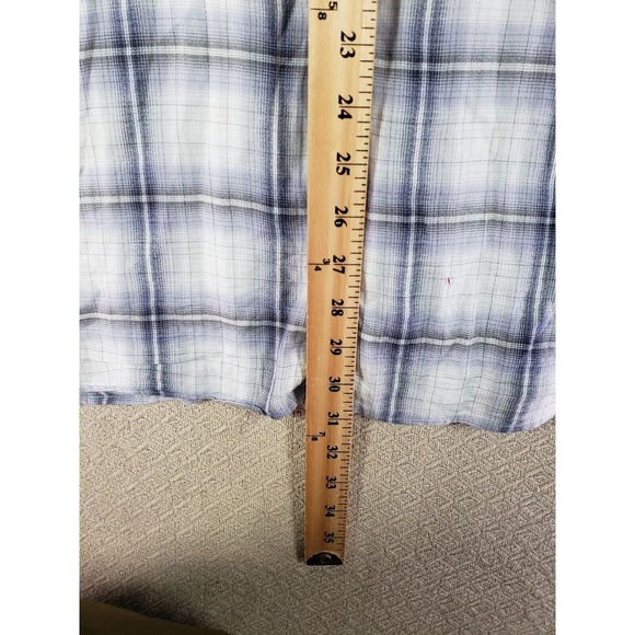 Calvin Klein Shirt Mens XL Gray Plaid Cotton Long Sleeve Casual Button Up Shirt - Picture 6 of 10